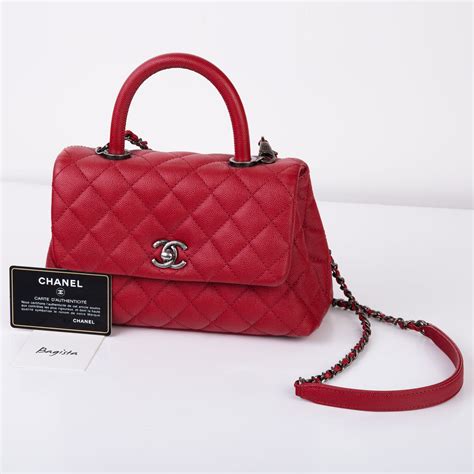 chanel coco handle mini red|chanel coco handbag price uk.